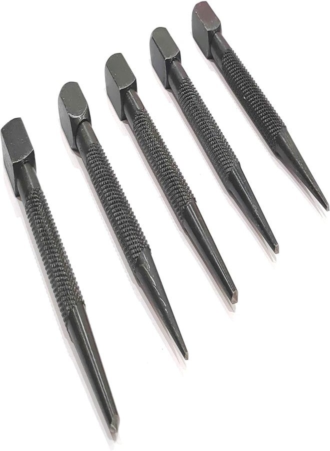 Buyohlic Set of 5 Pcs Center Punch-Imperial Standard Hard Metal-Wood Working Hand Tools ((Square Head)) - Image 1